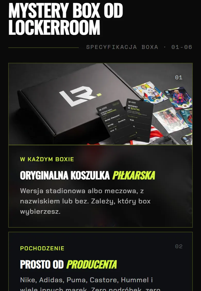 Specyfikacja boxa w kaflach na telefonie