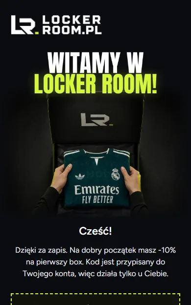 Mail powitalny LockerRoom.PL